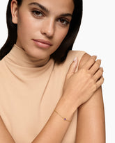 Micro Chatelaine® Chain Bracelet in 18K Yellow Gold with Amethyst, 4mm